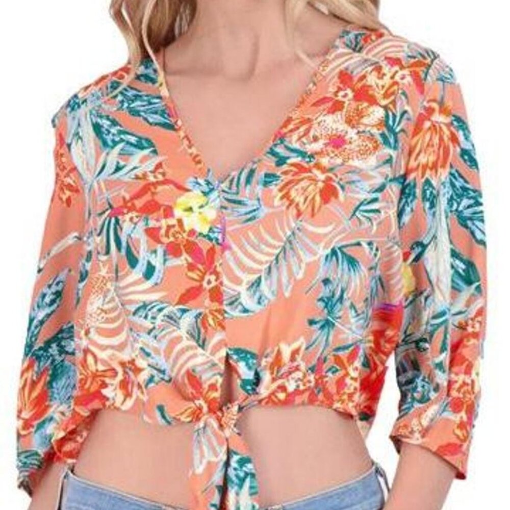 BCBGMAXAZRIA Women's Multi Crop-top Size Small